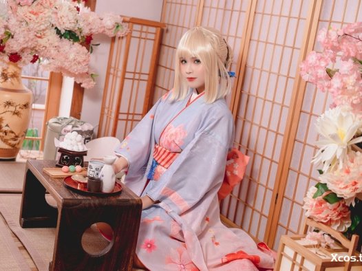 Pyoncos (ピオン) cosplay Saber Kimono [34P+1V-222MB]